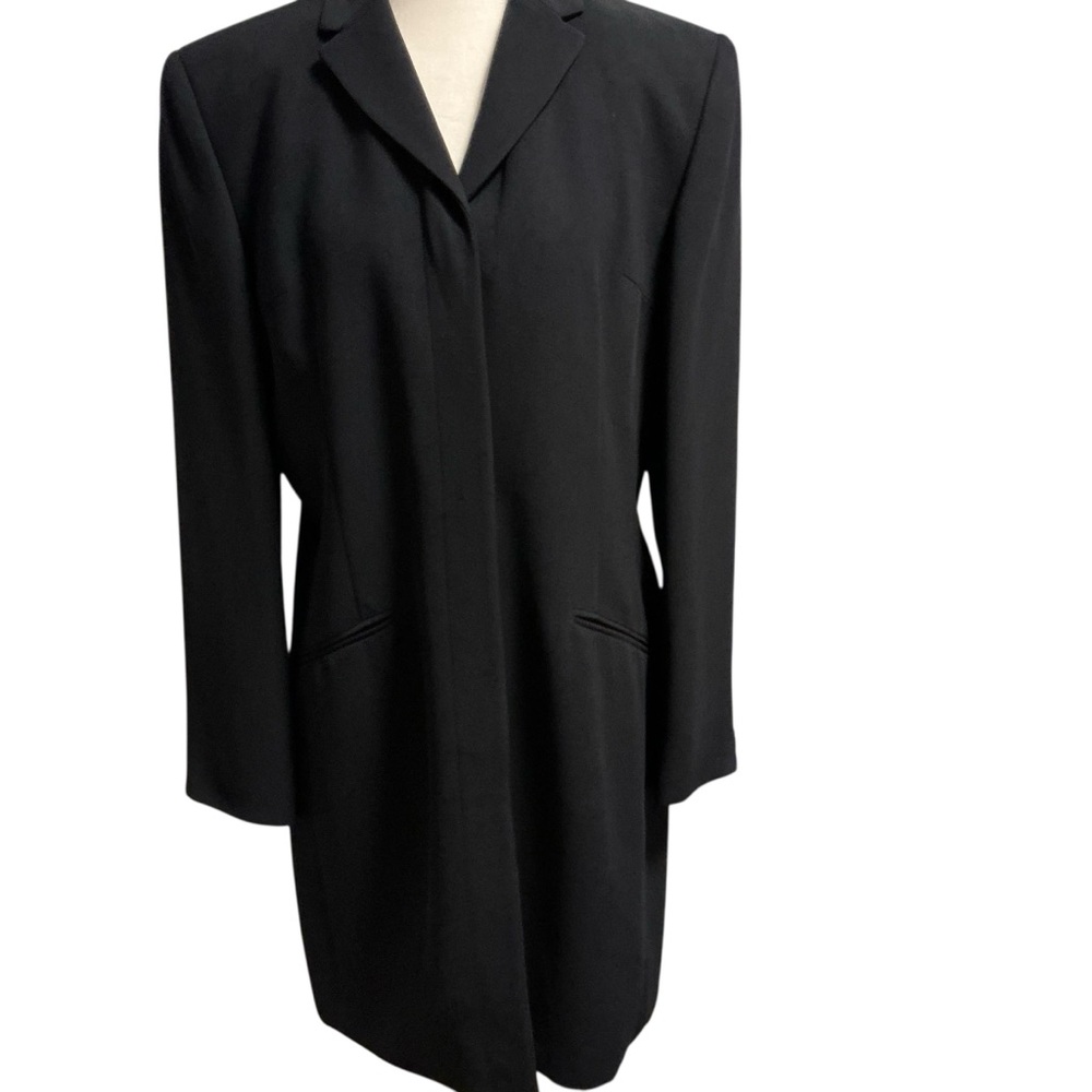 Bill Blass Navy Blazer Lined Size 14 Long Corpcore 90s Minimalist Y2K Business